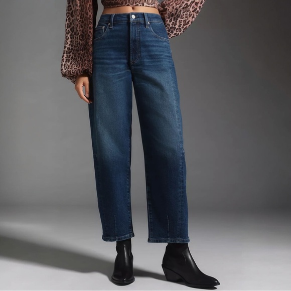 Pistola Eli High Rise Barrel Jeans Dark Blue in Mixer 27